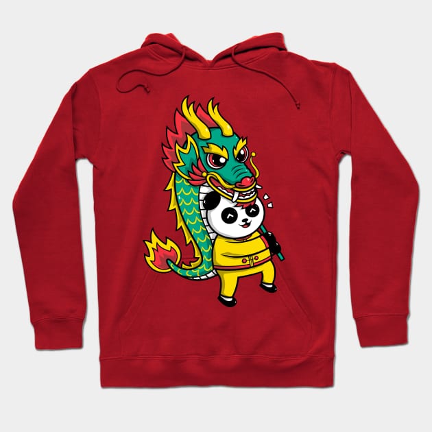 Dragon Dancer Panda Hoodie by krisren28